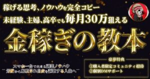 【金稼ぎの教本】スマホ一台。再現性高く副業、ネットビジネスで稼ぐ聖書。人生に革命を起こすバイブル品。　仮面